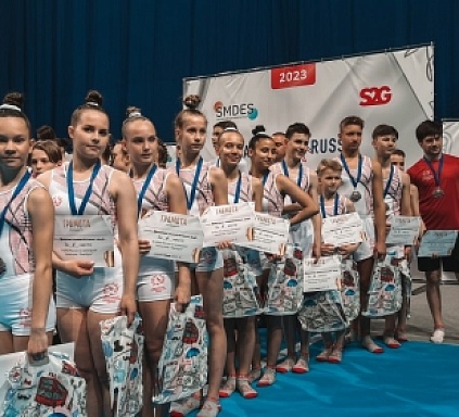 Наши спортсмены приняли участие в "Кубке России" по командной гимнастике!